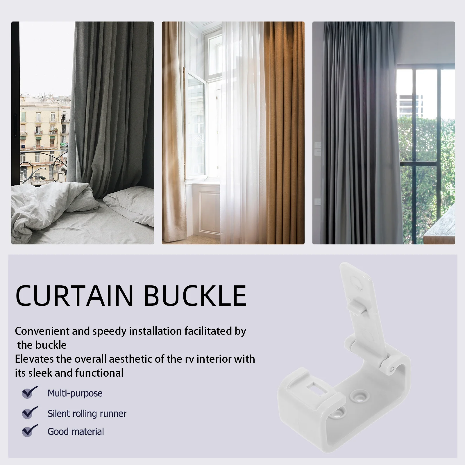 

Rv Curtain Buckle Clip Fast Installation Curtain Tie Back Camper Window Holder Rv Accessories Interior Modification
