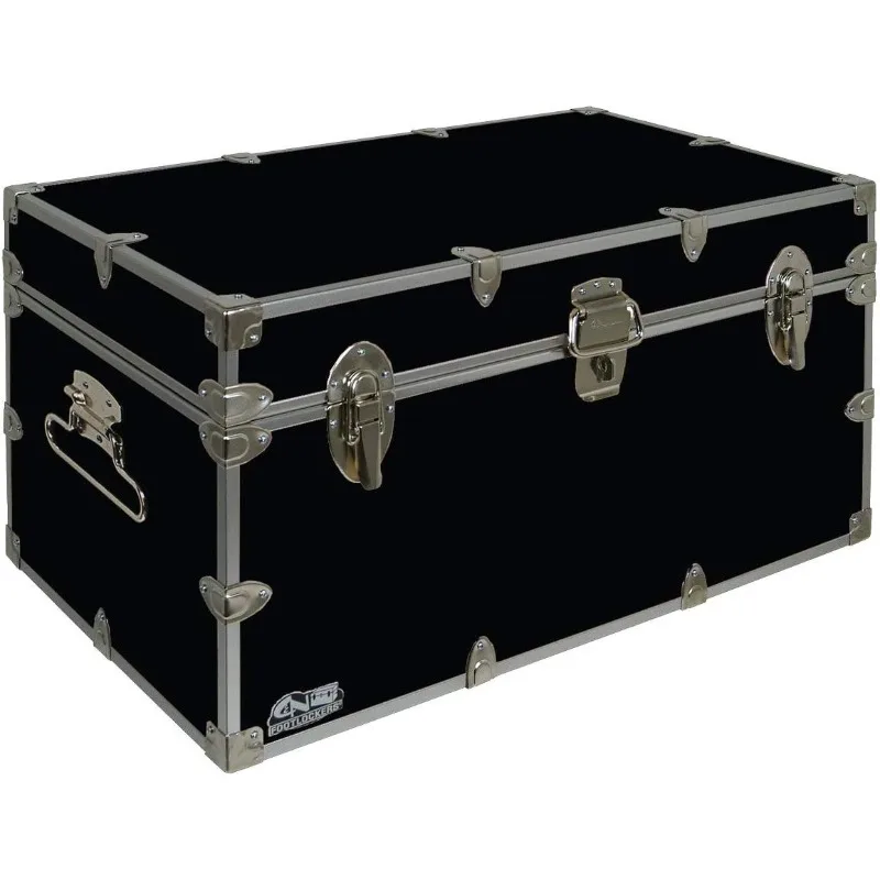 Large Undergrad Storage Trunk - Made in The USA - Only STEEL Footlocker on Amazon - Durable Chest with Lid Stay