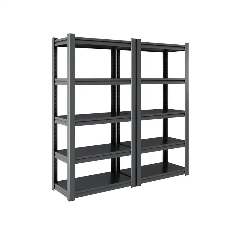 وحدة رفوف معدنية من 5 طبقات لتخزين المرآب، سعة 2000 رطل، رف أدوات عالي التحمل قابل للتعديل، 35.4 بوصة عرض × 15.7 بوصة عمق،