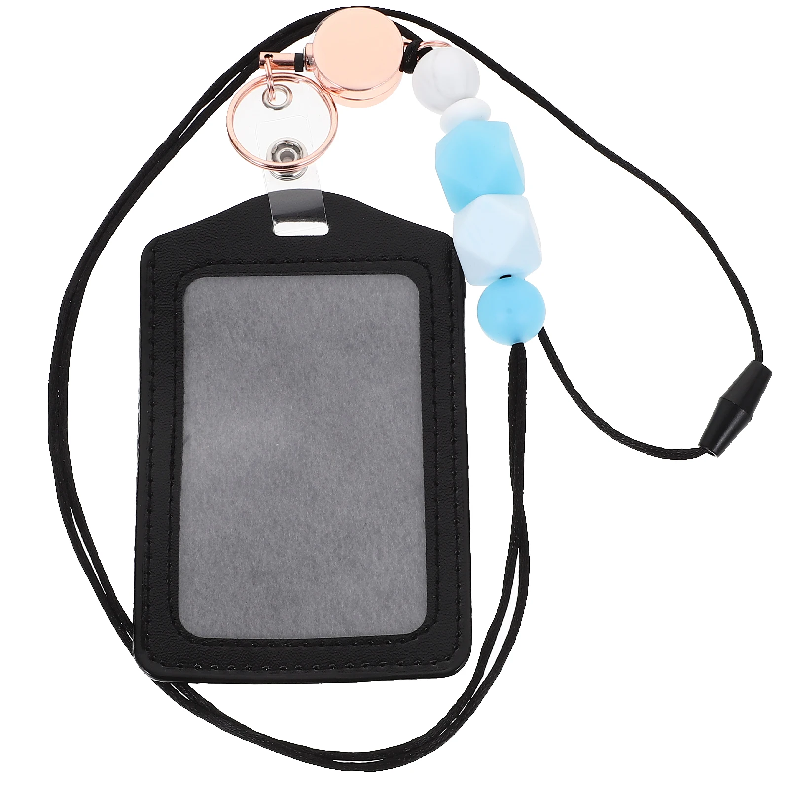 

1 Set Silicone Lanyard Id Badge Holder Card Sleeve For Work Student Credit Cards Portable Name Tag Holder Multifunction