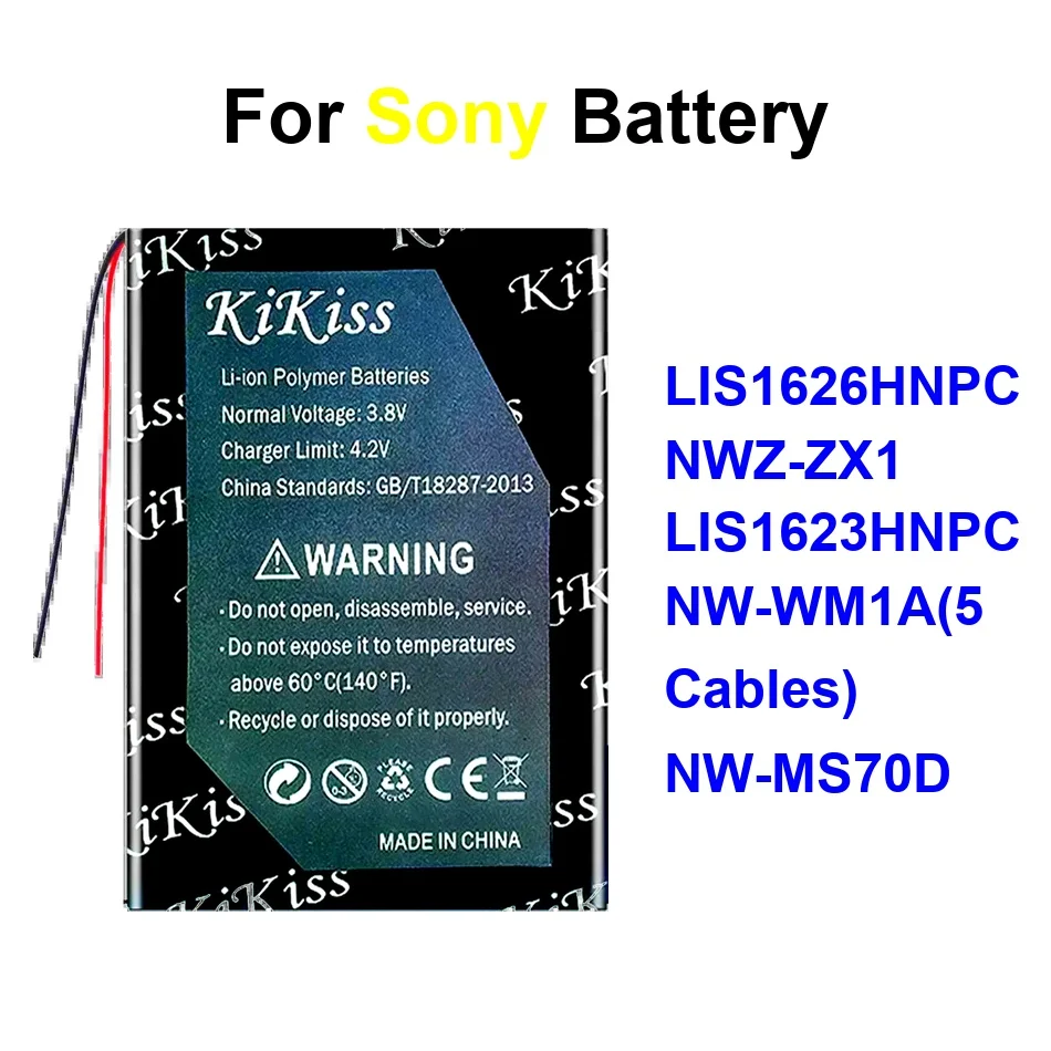

Battery For Sony Walkman 5-Wire Dmp-Z1 NW-A35 NW-A45 NW-A46 NW-Ms70d NW-Ms90d NW-Wm1a NW-Wm1z Nwz-ZX1 LIS1626HNPC NW-WM1A5