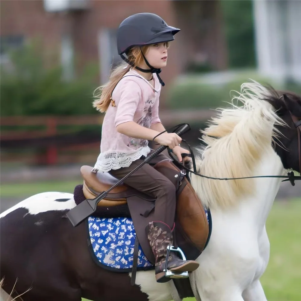 18-calowy bat jeździecki, wysokiej jakości bat jeździecki do sportów jeździeckich, czarny, z antypoślizgowymi uchwytami