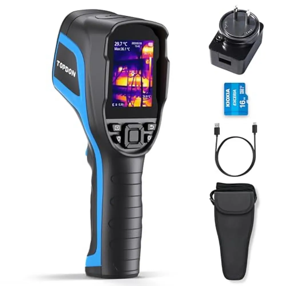 High Resolution Handheld Infrared Camera Thermal Imaging 320x240 TISR Resolution 12-Hour Battery Life 256x192 IR LED Work Light