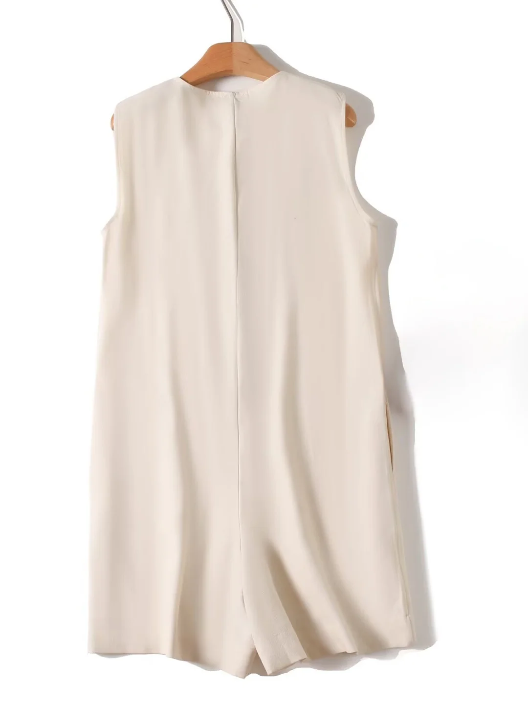 tappetino misto lino Svel tuta orts Old Money Sle Commute Faion Abbigliamento donna Gamba dritta a vita media