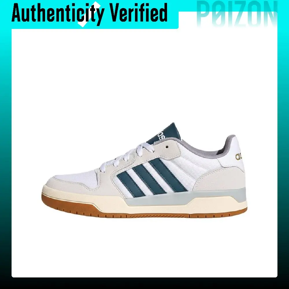Adidas ENTRAP Cushioning Breathable Low-top Skateboard Shoes Unisex White Gray Blue KH8216