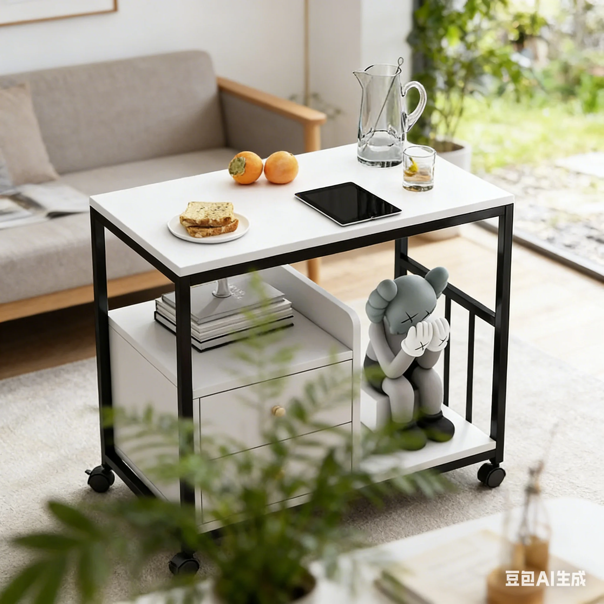 

AOLIVIYA Japanese Classic Tea Table With Storage Shelf Coffee Table For Living Room Center Sofa Side Desk Corner Stand Modern Li