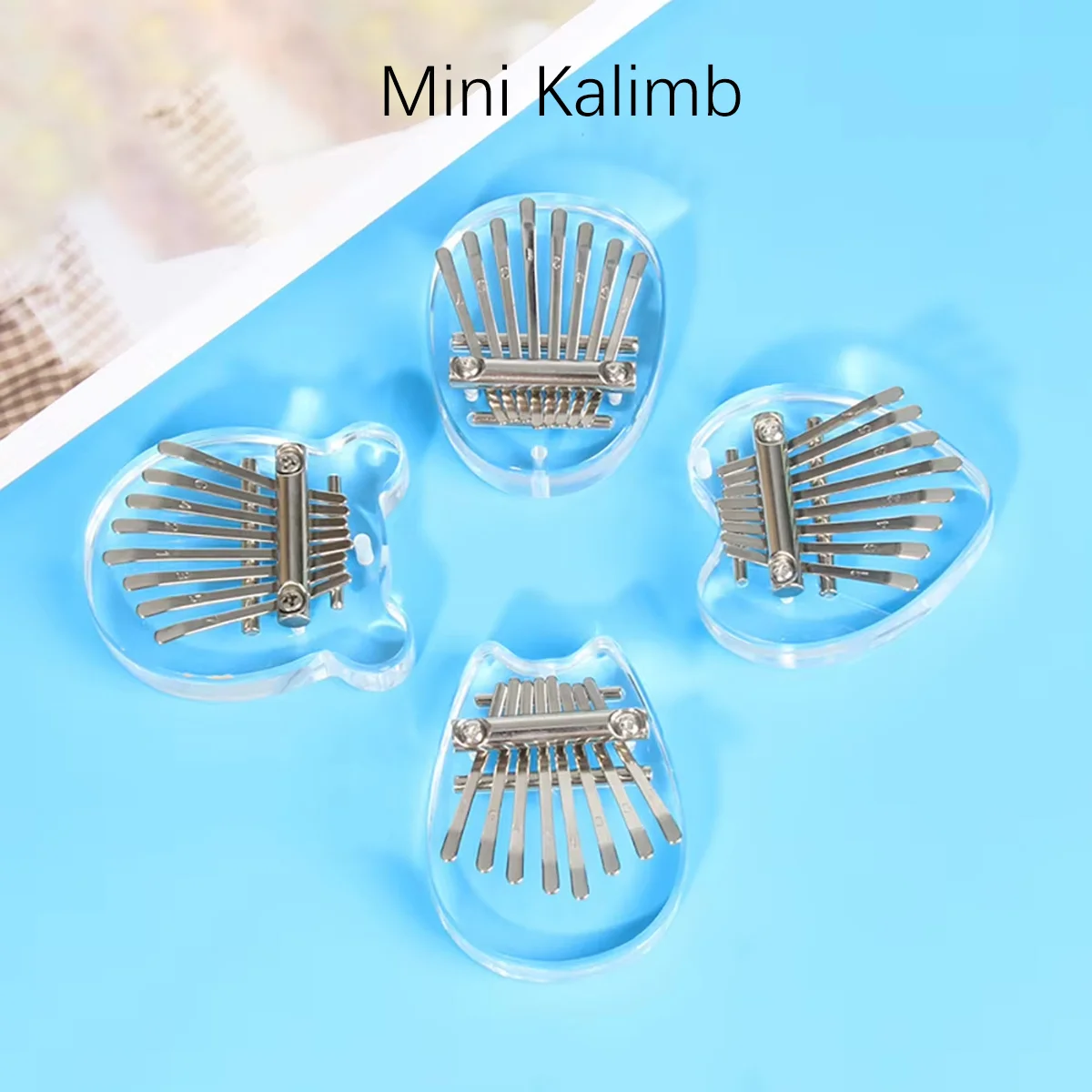 Miwayer 8-Ton-Acryl-Mini-Kalimba, tragbares Finger-Daumen-Klavier mit klarem Klang, ideales Musikgeschenk für Kinder, Erwachsene, Anfänger