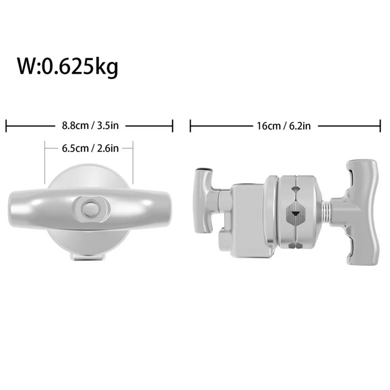Регулируемый сверхмощный адаптер для штатива из нержавеющей стали