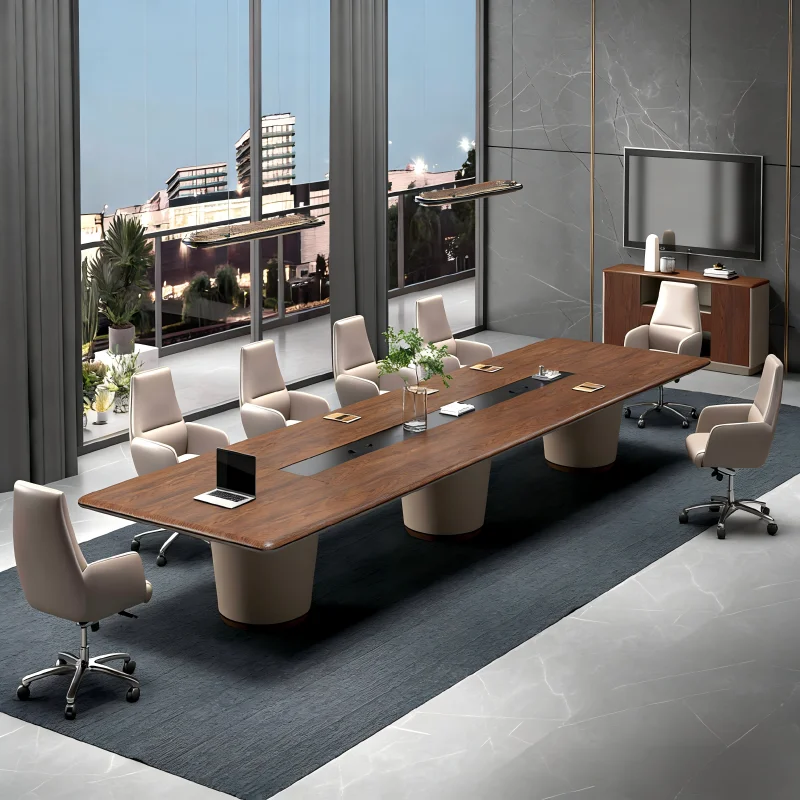 Large Modern Wood Conference Table For Commercial Office