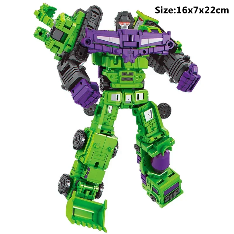 BaoHaiXing Transformatie Speelgoed 6 in 1 G1 Devastator Model Action Figure kleinschalige 22 cm Robot Scrapper Hook Mixmaster Scavenger