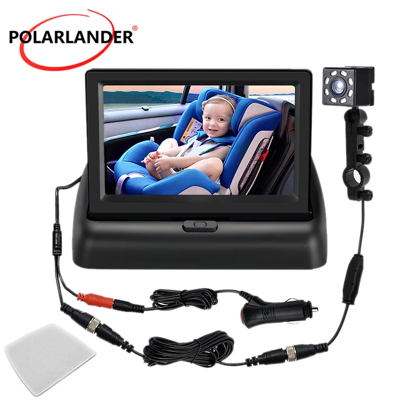 

4.3'' HD Night Vision Baby Car Camera Mirror Monitor Wireless Rear Seat Infant Safety Observation Kit