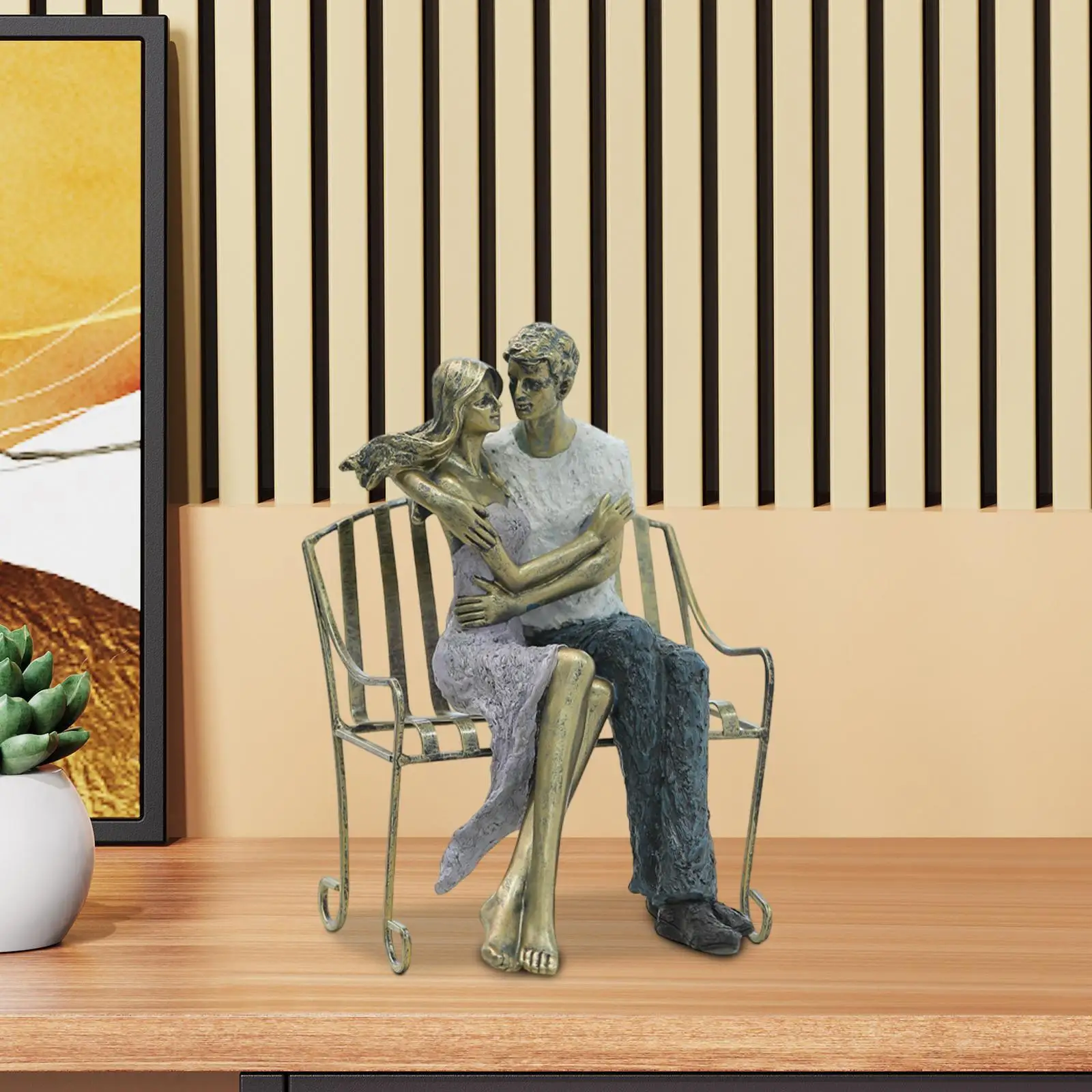 

Couple Figure Sculpture Art Figurine Novelty Home Accessories Valentine Gift