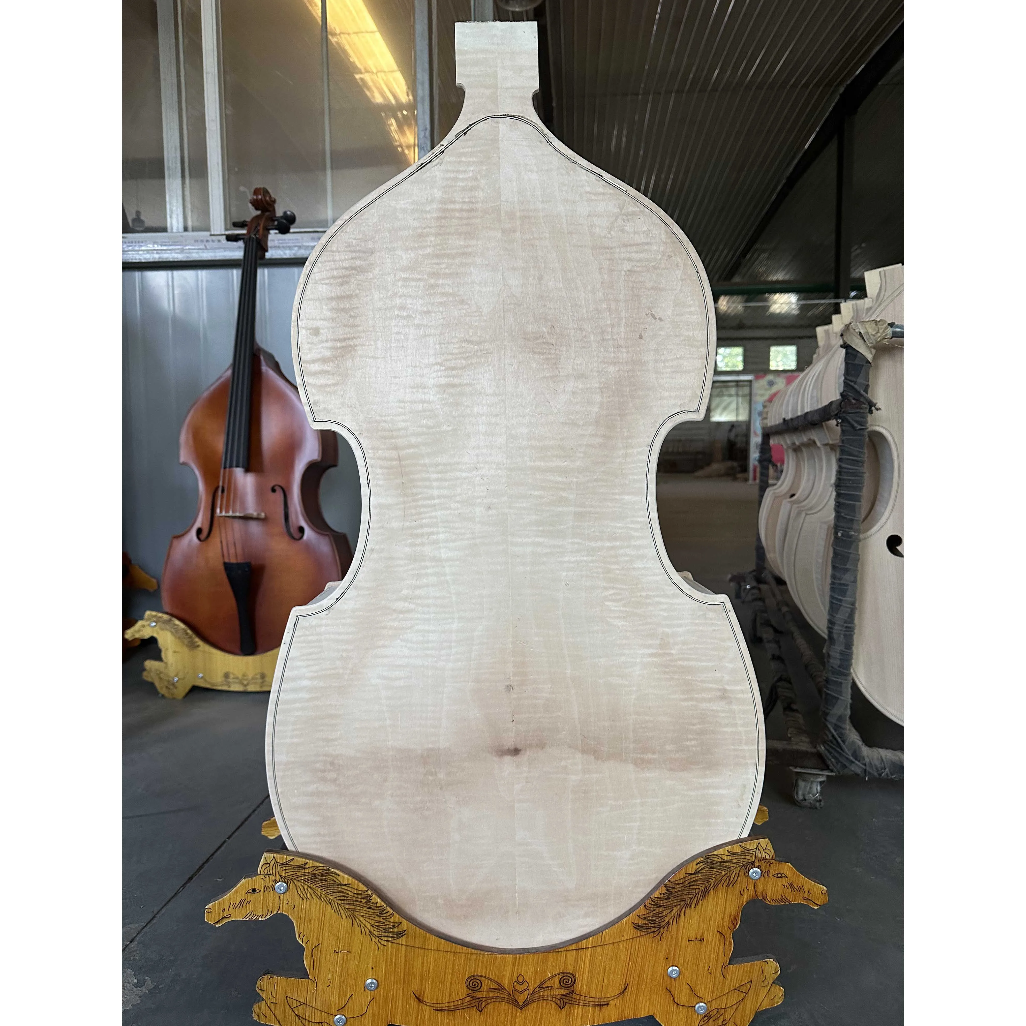 

Solid Wood Bass Suitable for DIY, European Bass, White and Unfinished Bass, 1/8 Plywood Panel