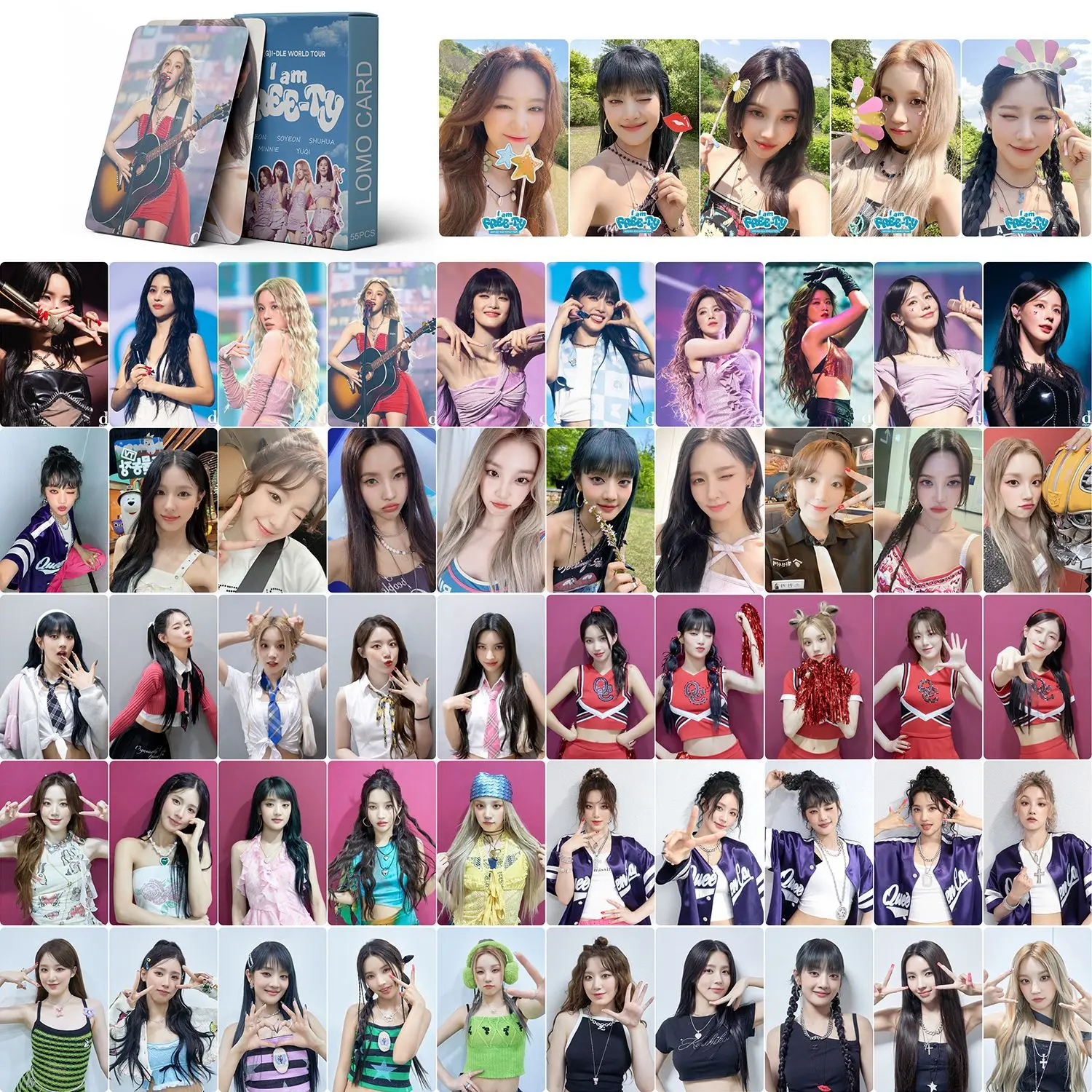 55pcs Kpop Gidle Album Lomo Cards Photocards I Feel New Album Photo Print Cards High Quality