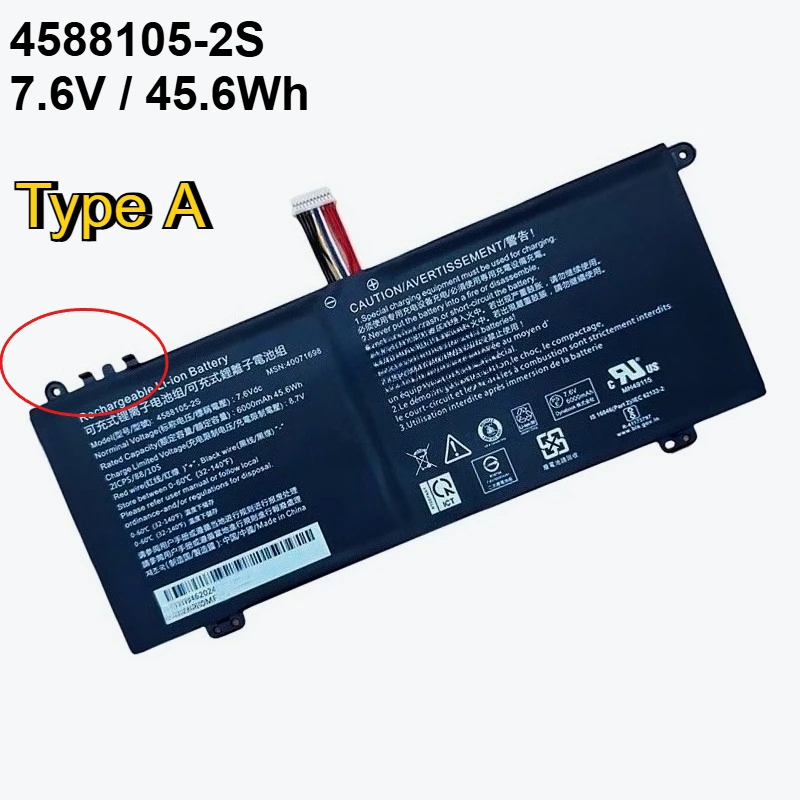 4588106-2S 4588105 Battery for Akoya E15403 S4401T S4402 S4403 C40-J C50-G C40-H CS50L CS40L C50D CW140 40071698 40072215 508027