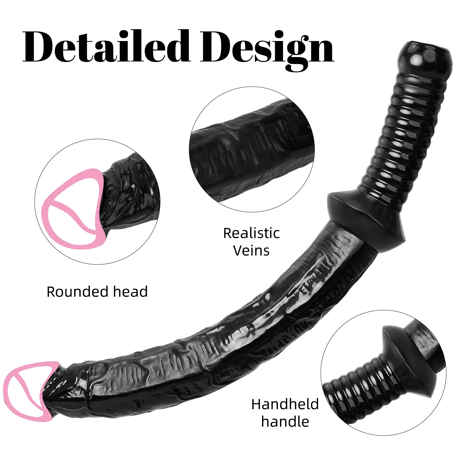Adult Sex Toys Super Long Dildo with Handle Soft Penis Anal Plug Penetration Anal G-Spot Anal Stimulation Samurai Sword Big Dick - view 2