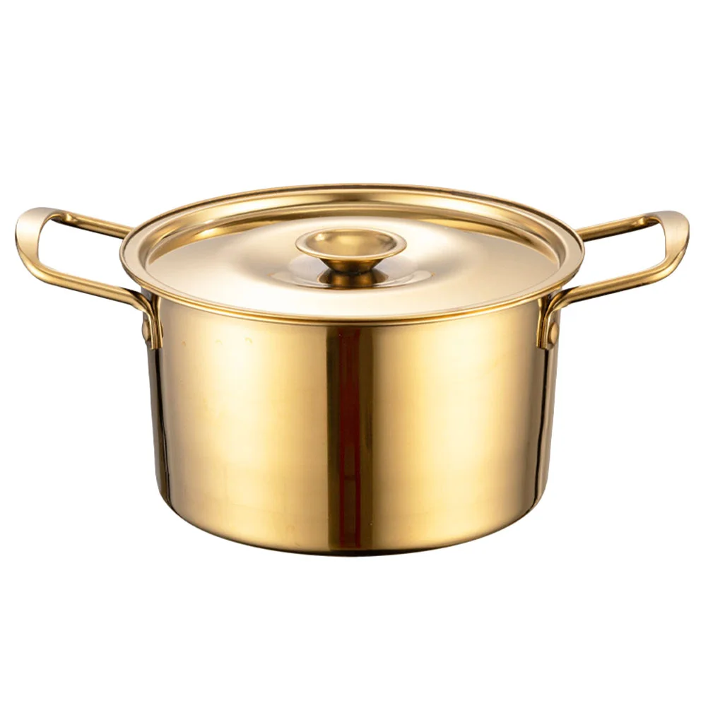 

Stainless Steel Korean Ramen Soup Pot 18CM Double Ear Fast Heating Dishwasher Safe Stockpot Kitchen Cooker