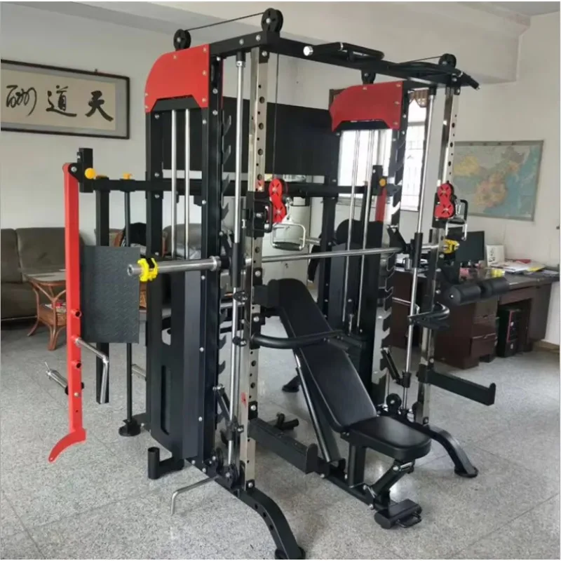 핫 세일 유니섹스 다기능 트레이너 스틸 스미스 머신 피트니스 장비 스쿼트 운동 스테이션 유니섹스