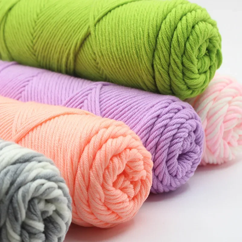 95g/Set 8ply Multi Color Cotton Wool Yarn Soft Warm Dyed Lanas Milk Cotton Yarn for Hand Knitting Thread Supplies