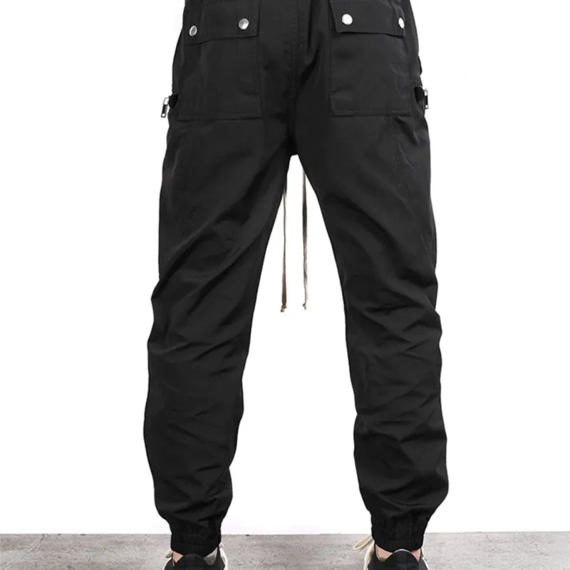 High Quality Niche Designer Style Dark Spring and Summer Catwalk Heavy Industry Zipper Side Pocket Tooling Bullet Pants