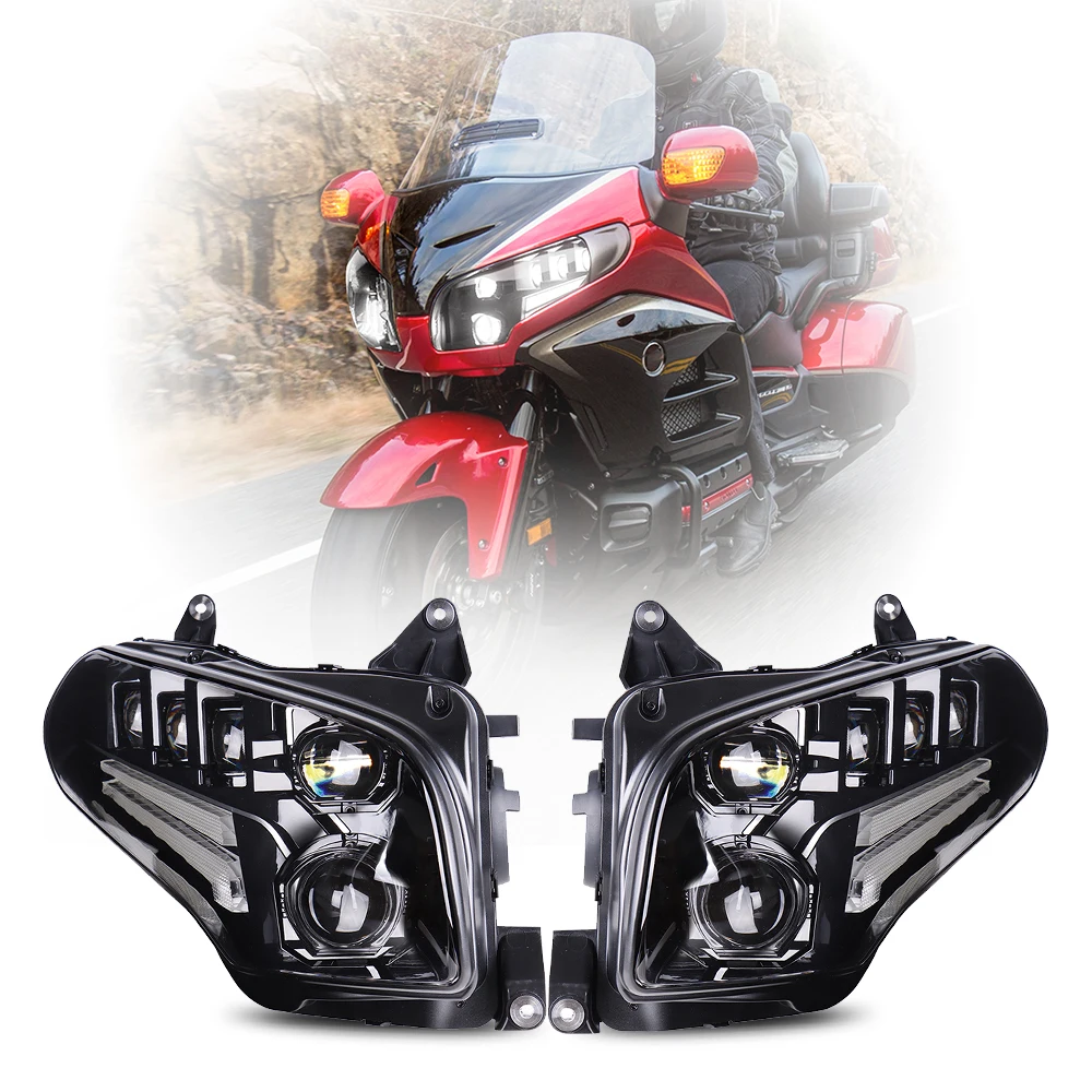 

Motorcycle LED Headlight For Ho-nda GoldWing GL1800 2001-2017 Lighting Projector Accessories