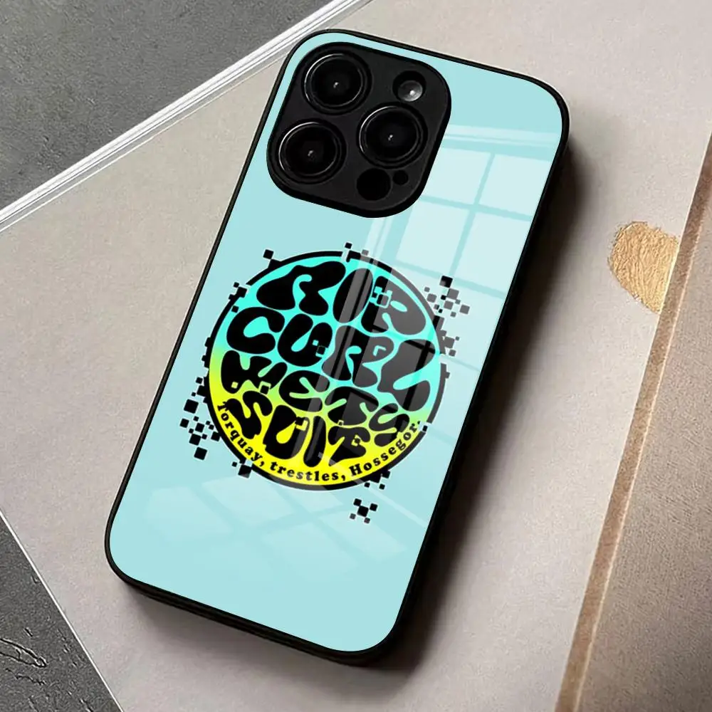 Marca esportiva r-rip c-curl caso de telefone para iphone 17 pro max 16 15 14 pro max 13 11 xxs xr 8 7plus capa de vidro