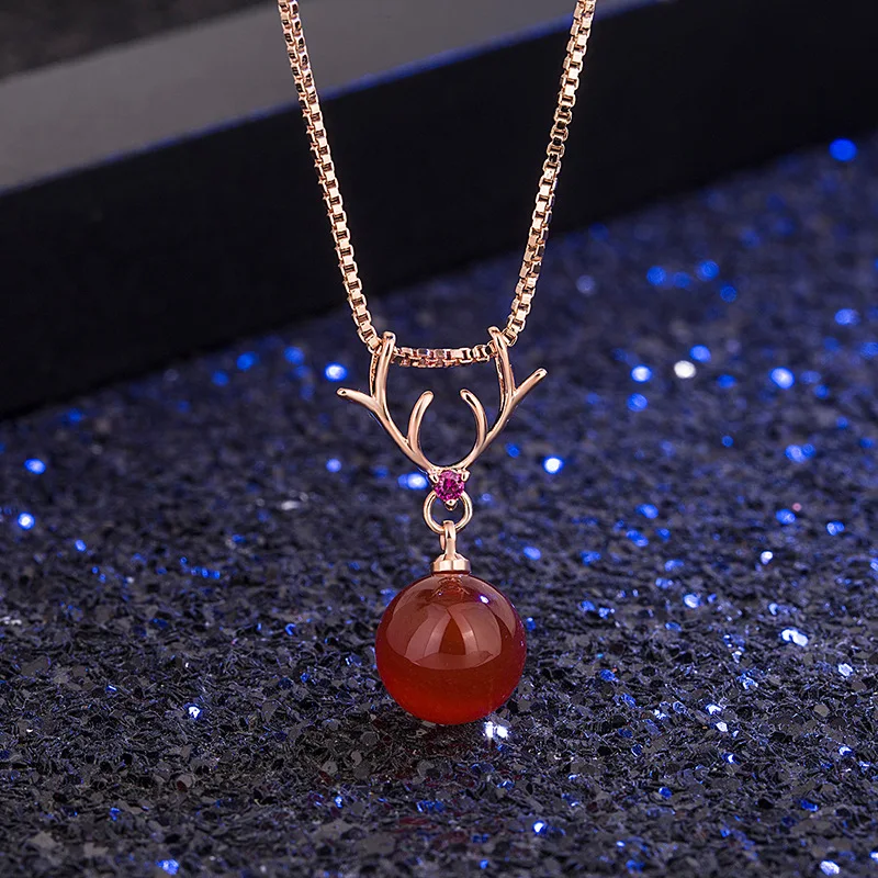 14K Rose Gold Natural Emerald Pendant for Women Luxury Bizuteria Colgante Plata De Ley 925 Mujer 14K Rose Gold Pendant Jewelry