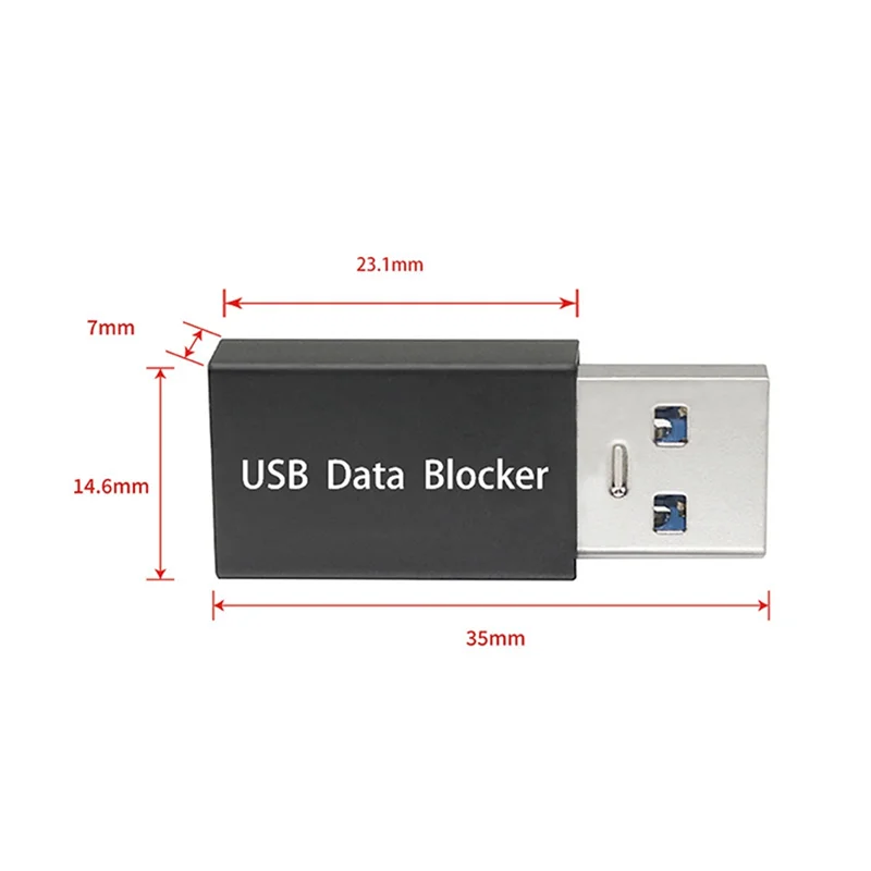 USB Data Sync Blocks, Contra Jacking adaptadores para bloqueio, 10pcs