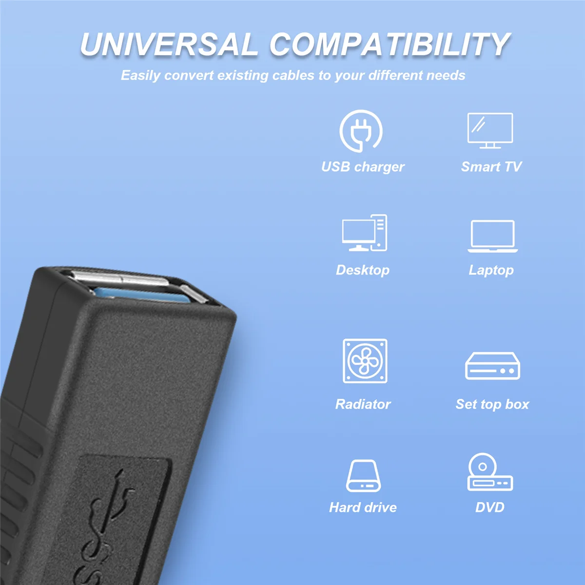 2 ชิ้น Usb 3.0 ประเภท A หญิงถึงหญิงอะแดปเตอร์ Coupler เพศเปลี่ยน Connector