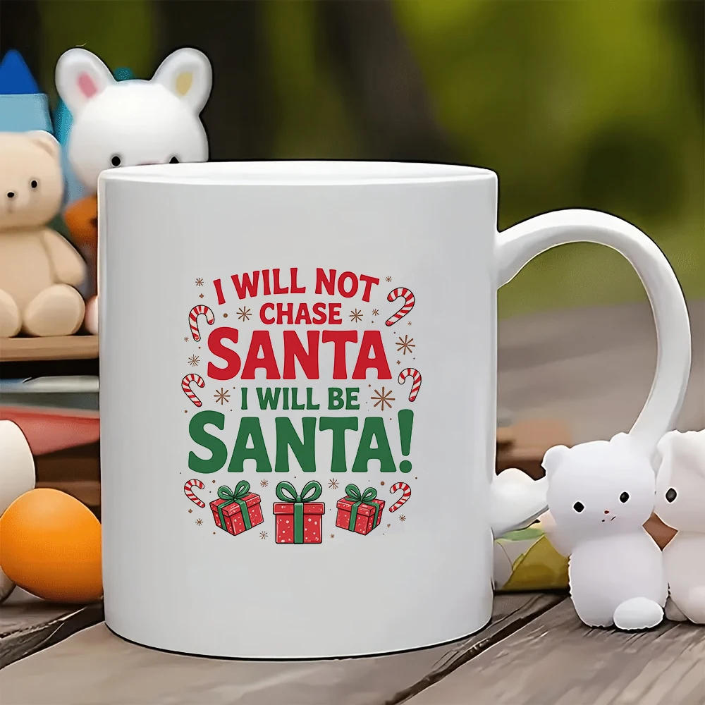 

11oz Cup + Jolly Santa Theme + Kids Water Bottle - Christmas Gift Home & Office Coffee Cup Set