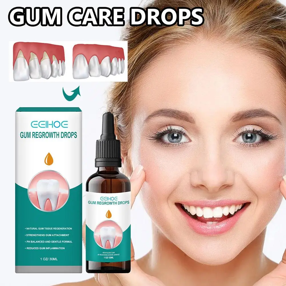 Gotas de reparo de goma, Limpe o clareamento dos dentes, Remova os dentes, Acalme o cuidado macular, Saúde, K5P2, 30ml