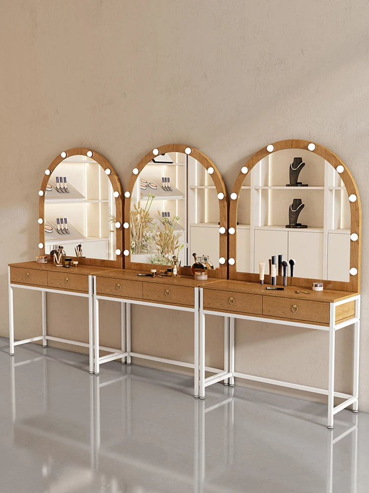 Wedding shop dresser professional makeup artist beauty salon special makeup table