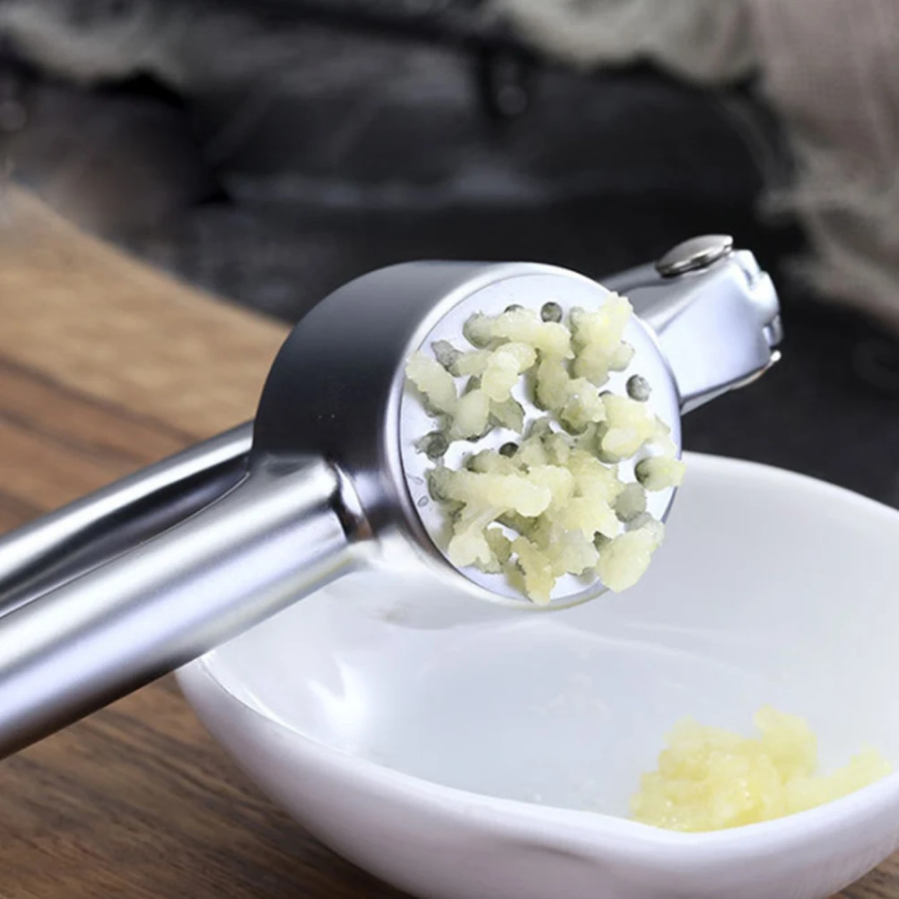 

Garlic Press Machine Zinc Alloy Manual Home Easy Clean Non-Slip Handle Garlic Tool Kitchen Mincer