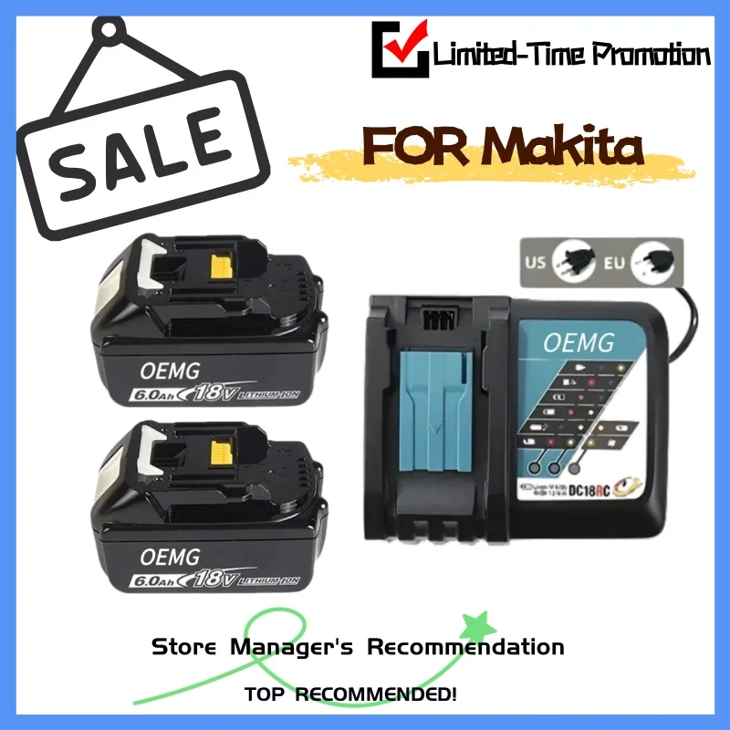 

FOR Makita 18V 6.0Ah Battery:Industrial-Grade Resists drops/dirt,18V 6.0Ah runs FOR Makita grinders. Tough for industrial jobs