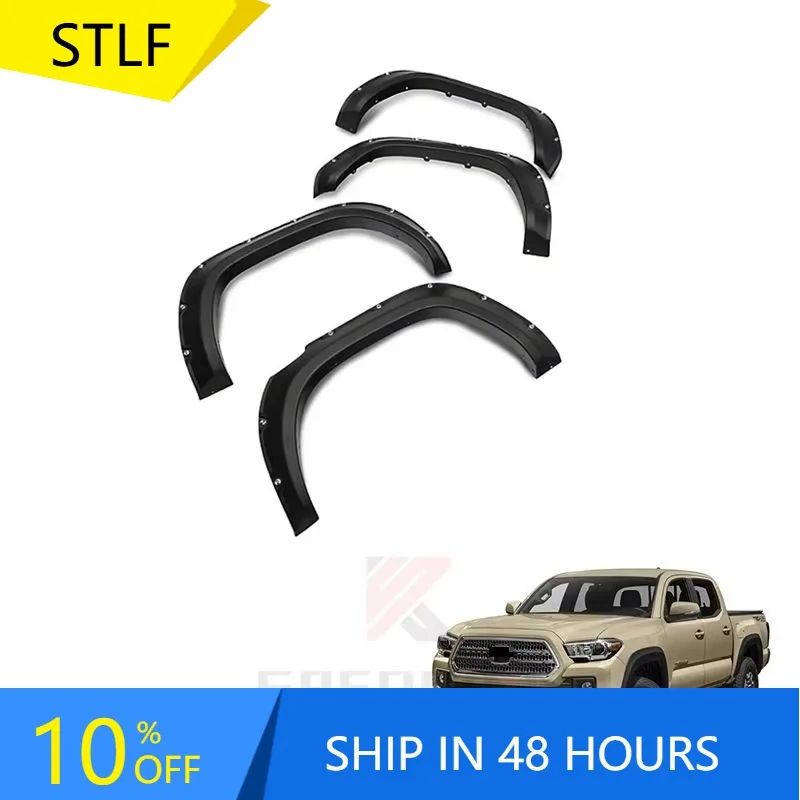 

Zuimi High-end Gobison Pickup Accessories Textured Pocket Bolt/Rivet Fender Flares Wheel Cover For Tacoma 2016 + Fender F