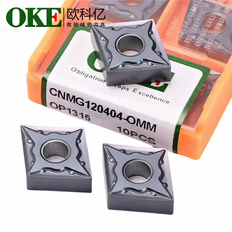

10 шт. Оригинальные твердосплавные пластины Oke для токарных станков с ЧПУ CNMG120404-ОММ, CNMG120408-ОММ, OP1215, OP1315