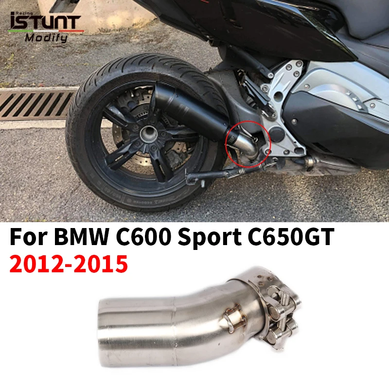 

For BMW C600 Sport C650GT C650 GT 2012 2013 2014 2015 Exhaust muffler Middle Link Pipe Connector Slip On Muffler