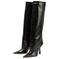 Eilyken New Design Women Knee-High Boots Fashion Pointed Toe Thin High Heels Shoes Autumn Winter Ladies Long Booties - Image 4