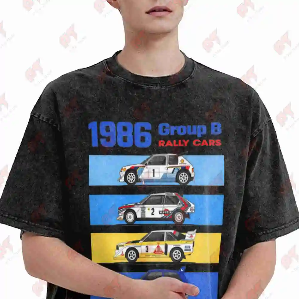 1986 Rally Group B Vintage Washed Tee Pure Cotton T-Shirt
