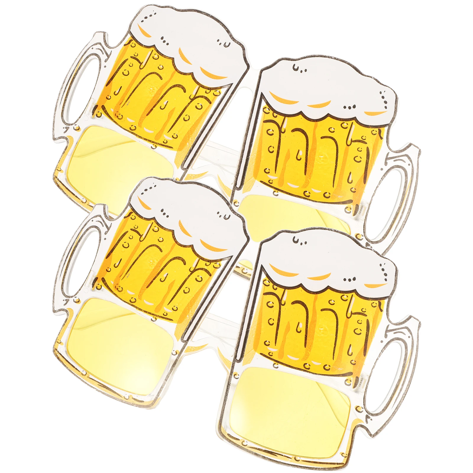 

2pcs Creative Beer Mug Eyeglasses Sturdy Flexible Legs Comfortable Overflow Beer Cup Design Funny Party Costume Stage Props