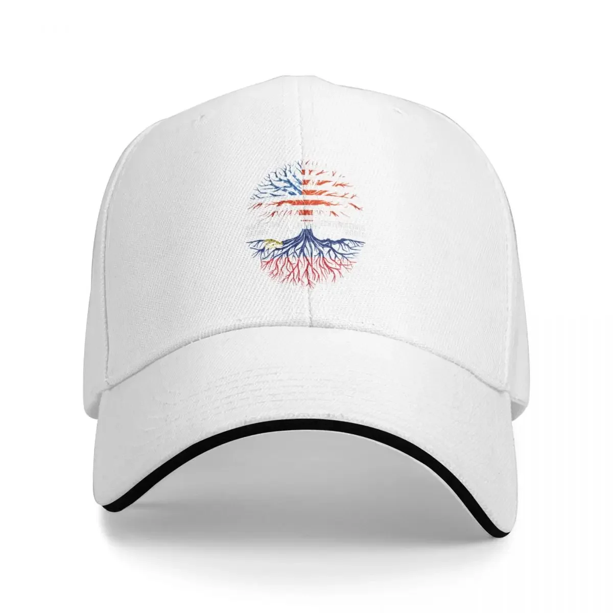 American Grown With Liechtensteiner Roots Liechtenstein Flag Baseball Cap Hood Sports Cap fashionable Mens Caps Women's