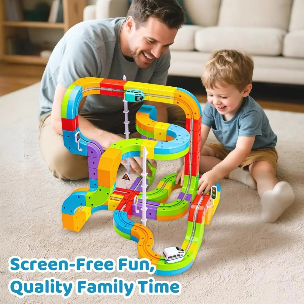 لتقوم بها بنفسك تجميع المسار السحري قطار بنة أشكال متعددة للأطفال الجذعية التعليمية الإلكترونية قطار البناء المسارات اللعب #6