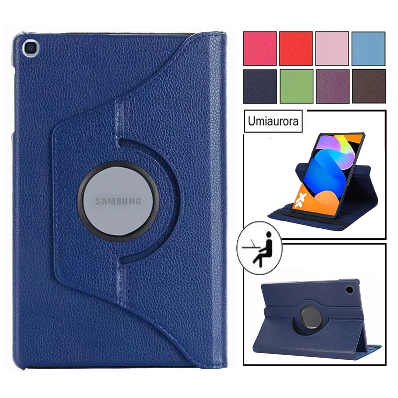 حافظة لجهاز سامسونج تاب S5e S6 Lite 10.4 "A A7 A8 A9+ A11+ Plus SM-X230 X210 X200 T220 360 حافظة تابلت بحامل دوار من جلد البولي يوريثان Funda #1