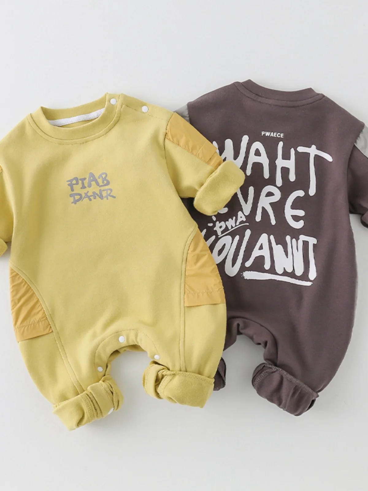 

Spring Autumn Baby Rer Outfit Long Sve Single Layer Newborn Outgoing Clothes Color Blo Baby Cling Suit Trendy