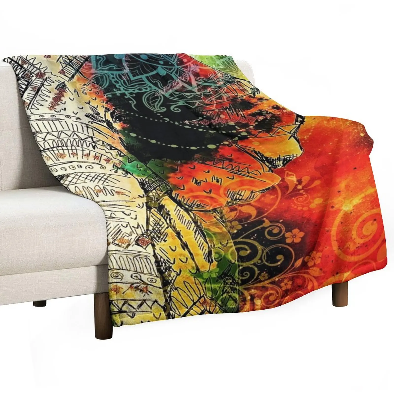 

Mandala Indian Elephant / Zen Yoga Elephant Mandala Throw Blanket Beach warm winter Blankets