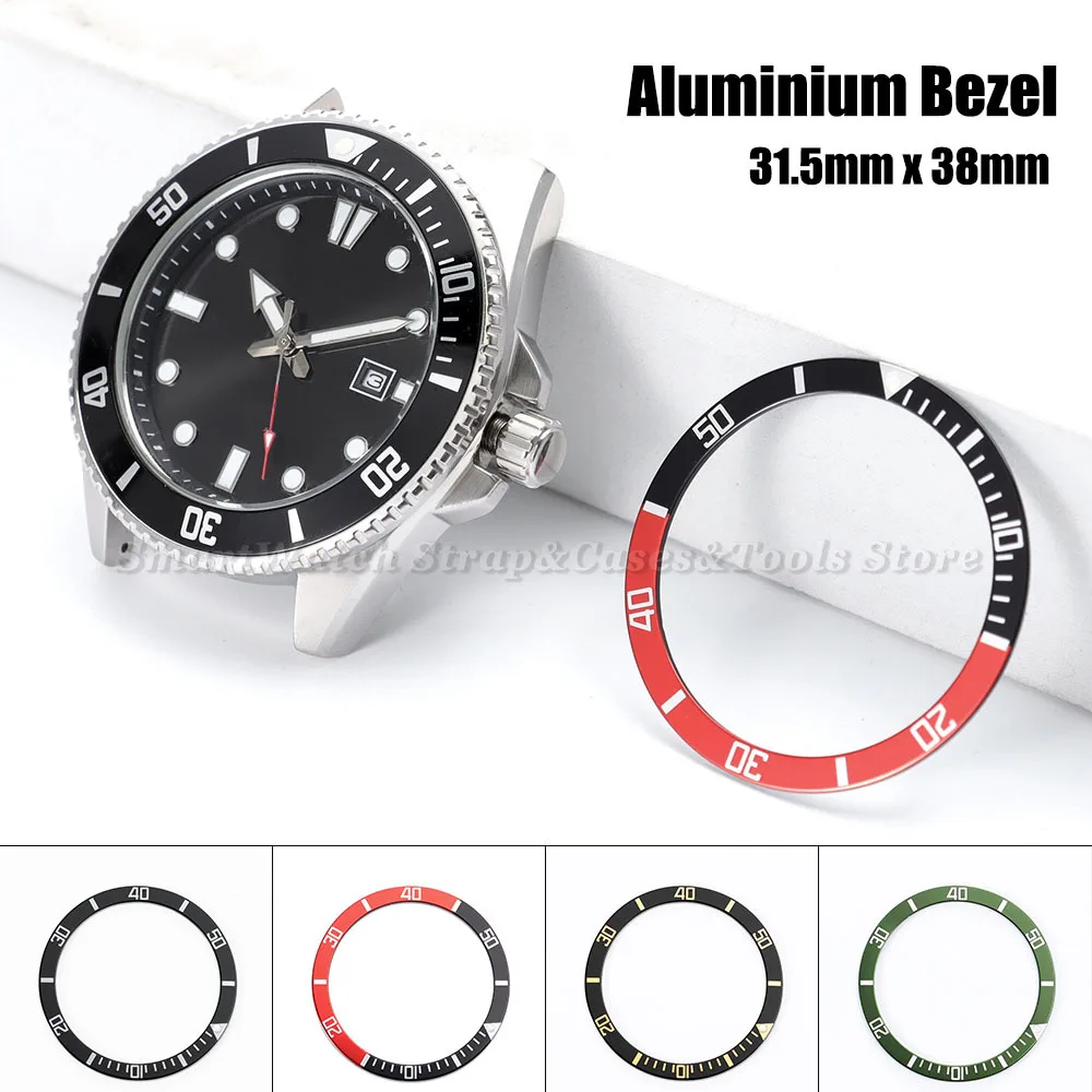 38mm Aluminium Bezel Insert Ring for Seiko SKX Case Ring for Submariner NH35 NH36 Diving Case Bezel Ring Men Watch Parts Refit