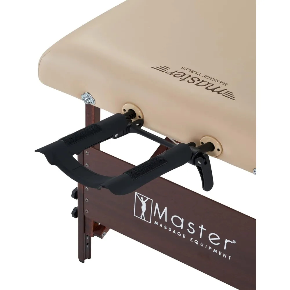 Master-mesa de masaje portátil Del Ray Pro, 30 "de ancho x 84" de largo, con altura de mesa ajustable, 750lbs