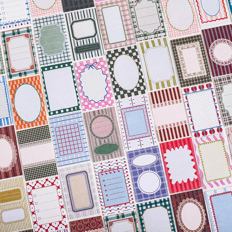 30pcs Border Cronicles Series Sticker Light Retro Note Card Stickers DIY Junk Journal Planner Scrapbook Collage Decor Materials