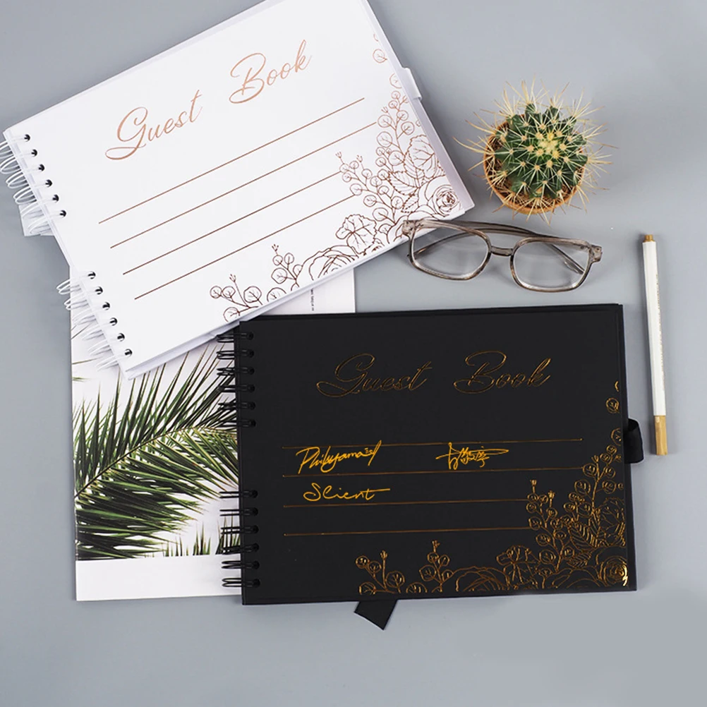 

Wedding Guest Book Hollow-Out Design Guest Signature Album Wedding Reception Sign in Book Bridal Shower Gift Guestbook