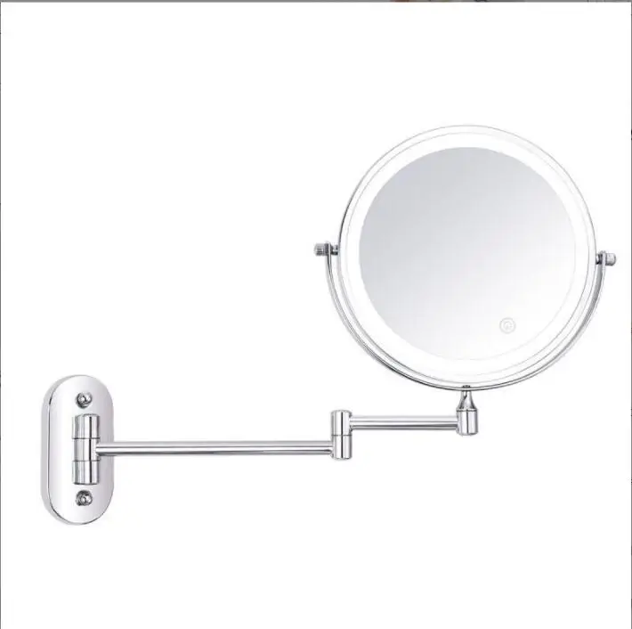 led wall light 7x magnifying lighted makeup mirror Bathroom Wall Mounted Mirror Mural Light Vanity Makeup Bath Cosmetic Mirrors